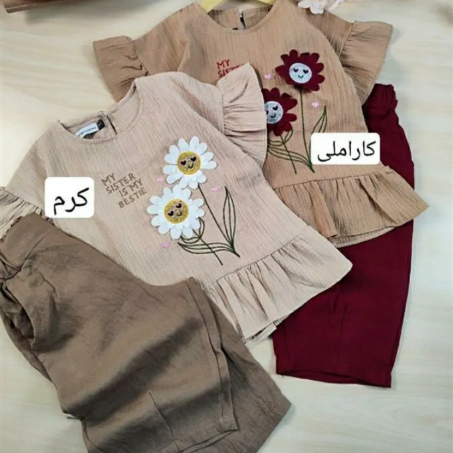تیشرت شلوارک گل