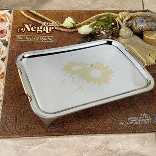 سه عدد سینی استیل