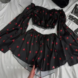 ست تاپ شورتک قلبی