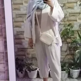 کت شلوار لینن و شال