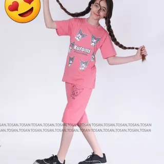 تیشرت شلوارک نخی کرومی