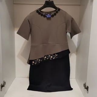 لباس مجلسی سبز ومشکی