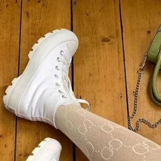 جوراب شلواری سفیدطرح گوچی