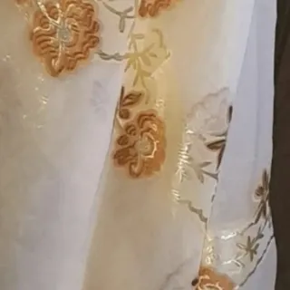 پارچه پرده حریر طلا کوب