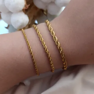 دستبند استیل طنابی