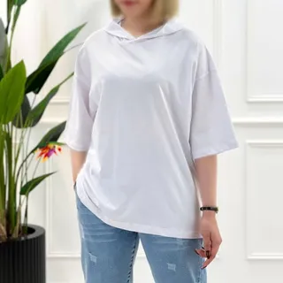 تیشرت باکسی کلاهدار