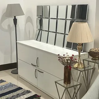 آینه کنسول سفید شیک