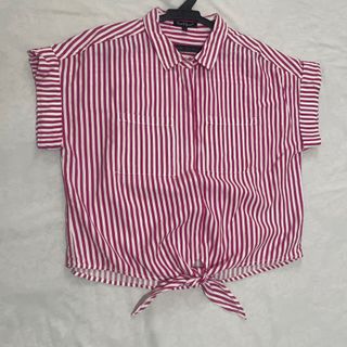 بلوز آستین کوتاه گره ای