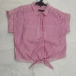بلوز آستین کوتاه گره ای