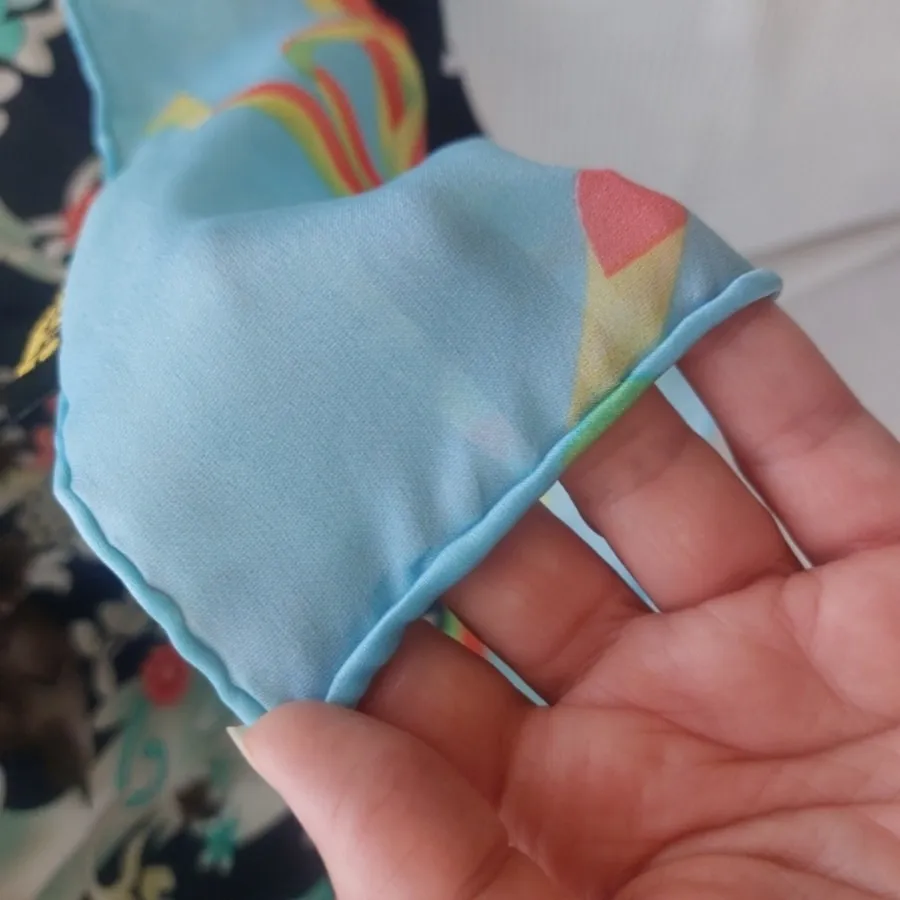 روسری  سیلک دور دست دوز