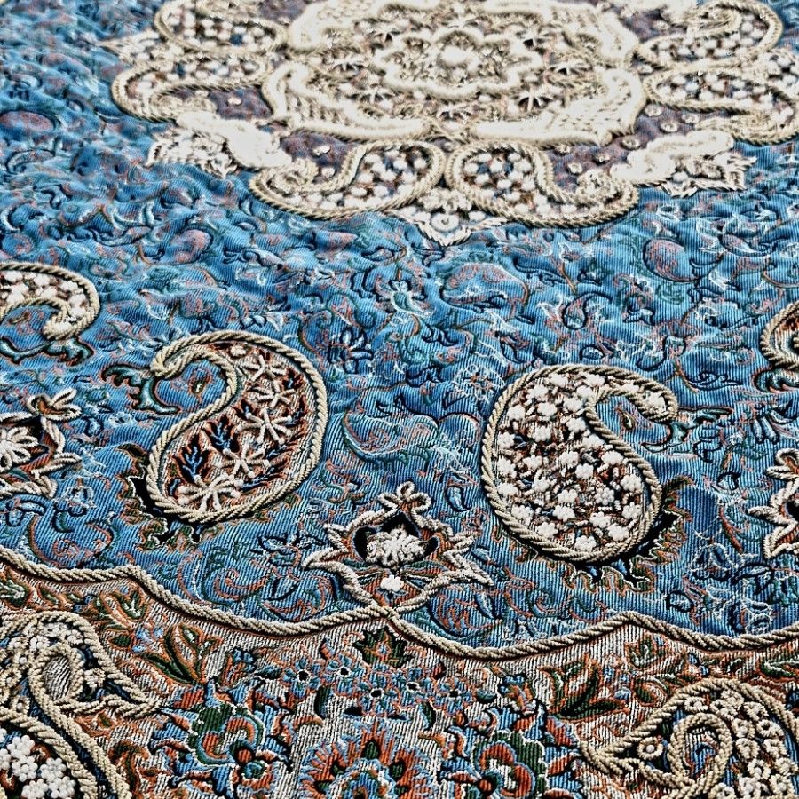 رومیزی ترمه سرمه دوزی شده
