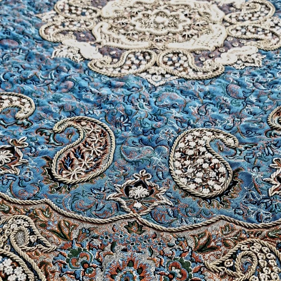 رومیزی ترمه سرمه دوزی شده