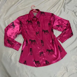 شومیز ساتن زبرا