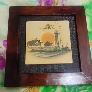 قاب عکس چوب و کاشی