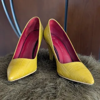 کفش چرم پاشنه 9cm