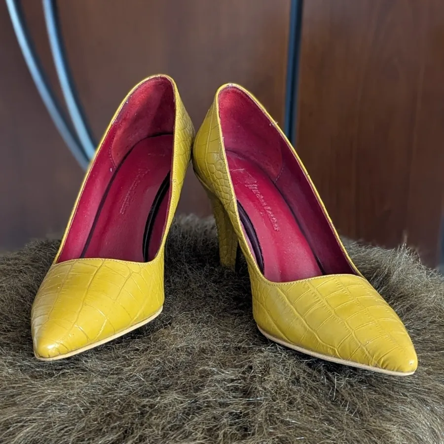 کفش چرم پاشنه 9cm