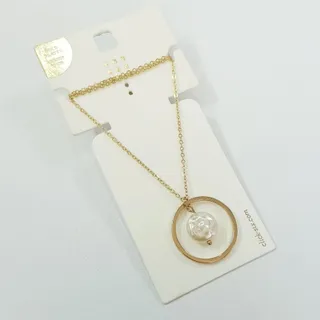 گردنبند روکش طلا مروارید