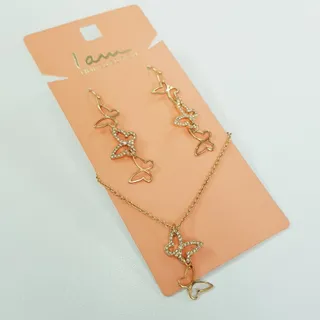 گردنبند گوشواره پروانه