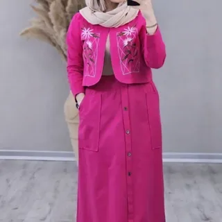 ست کت و دامن گلدوزی