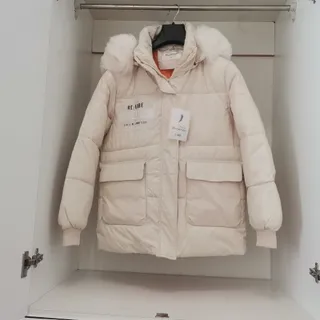 کاپشن شیری خارجی قشم xl