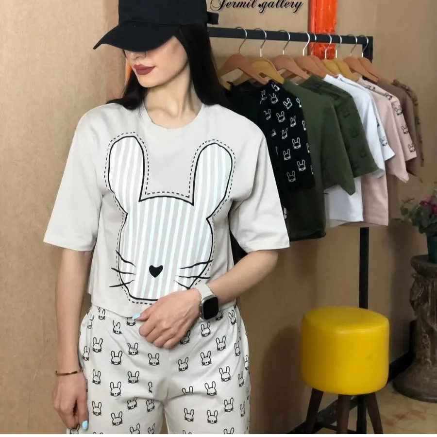 ست تیشرت شلوارک زنانه