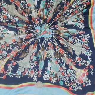 روسری  سیلک دور دست دوز