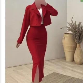کت و دامن قرمز سایز 36