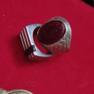 دو انگشتر نقره مردانه
